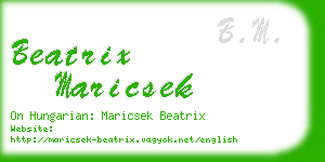 beatrix maricsek business card